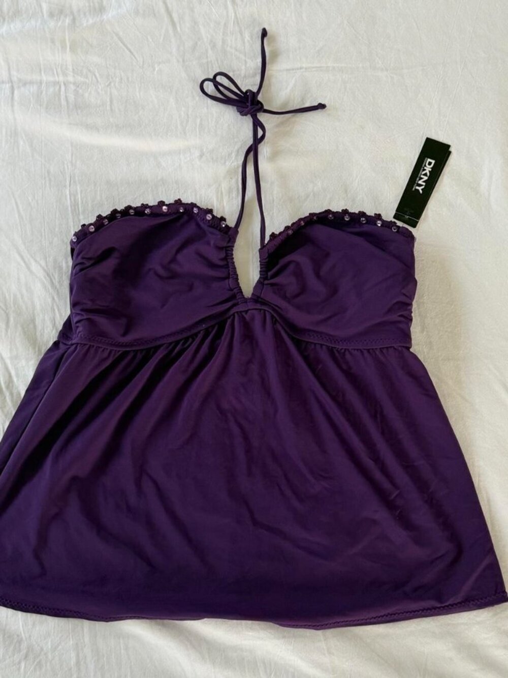 DKNY Women's Purple halter top